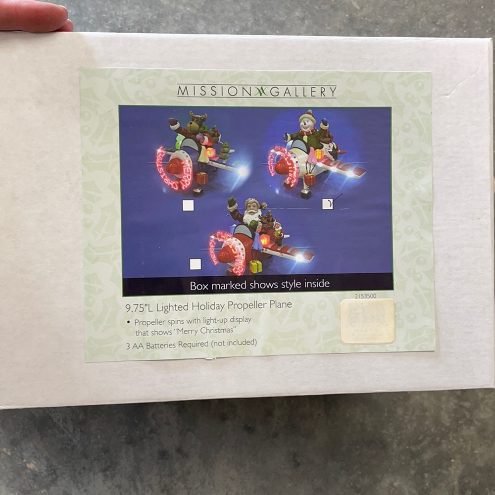 Winter Lane Lighted Propeller Plane